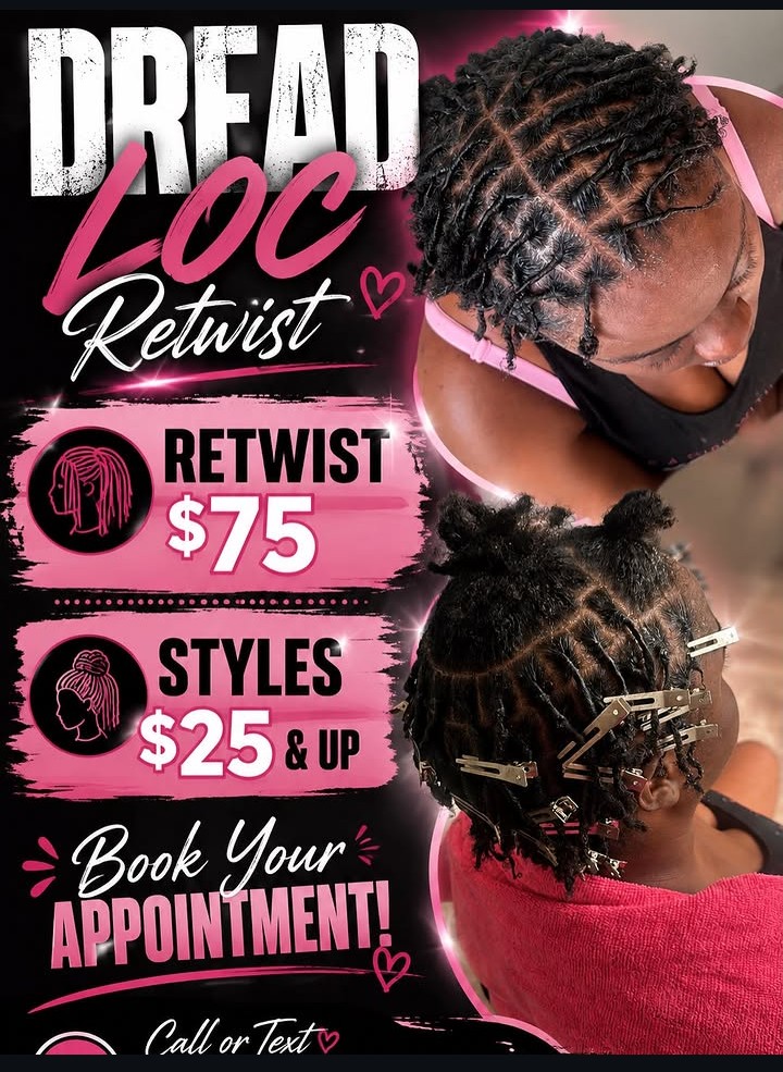 Dread loc retwist styling